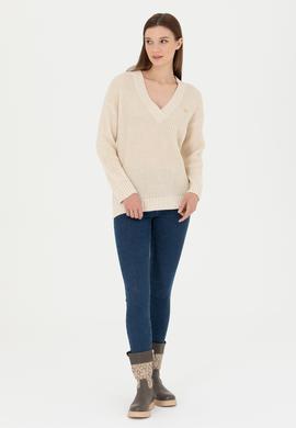 Kadın Taş V Yaka Kazak - 50277292008