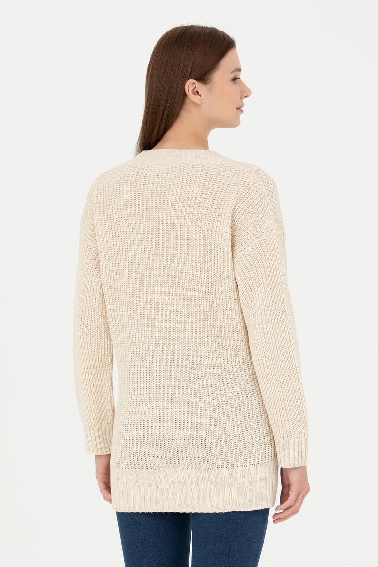 Kadın Taş V Yaka Kazak - 50277292008