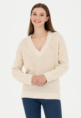 Kadın Taş V Yaka Kazak - 50277292008