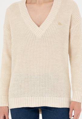 Kadın Taş V Yaka Kazak - 50277292008