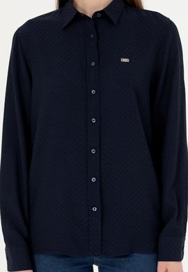 Kadın Lacivert Uzun Kollu Gömlek - 50272838020