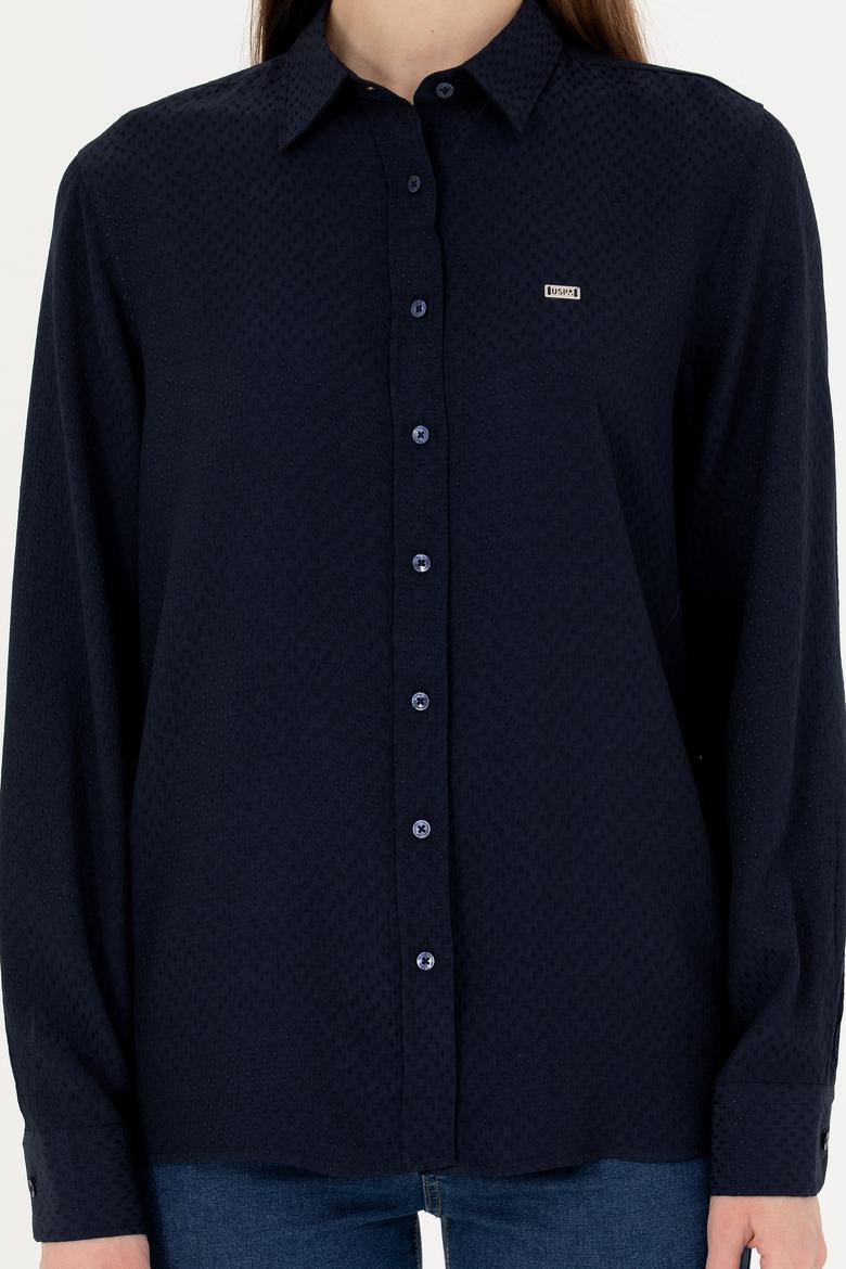 Kadın Lacivert Uzun Kollu Gömlek - 50272838020