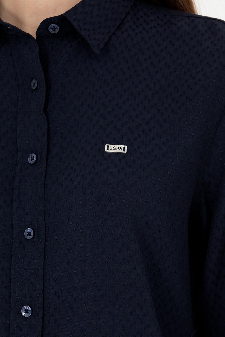 Kadın Lacivert Uzun Kollu Gömlek - 50272838020