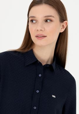 Kadın Lacivert Uzun Kollu Gömlek - 50272838020