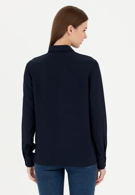 Kadın Lacivert Uzun Kollu Gömlek - 50272838020