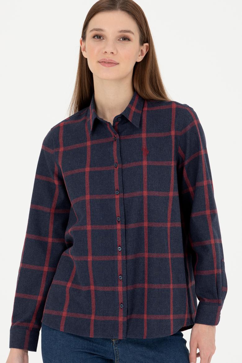 Kadın Lacivert Uzun Kollu Gömlek - 50279804018