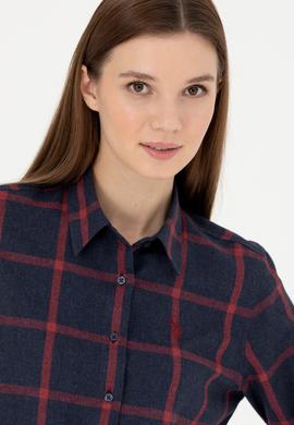 Kadın Lacivert Uzun Kollu Gömlek - 50279804018