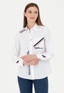 Kadın Beyaz Uzun Kollu Gömlek - 50271852002