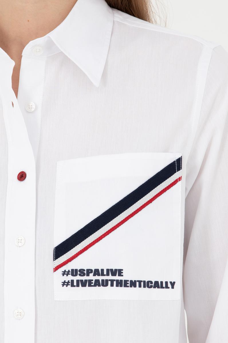 Kadın Beyaz Uzun Kollu Gömlek