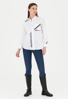 Kadın Beyaz Uzun Kollu Gömlek - 50271852002