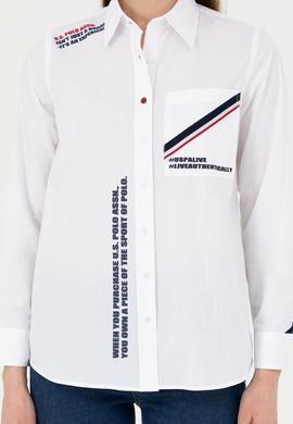 Kadın Beyaz Uzun Kollu Gömlek - 50271852002