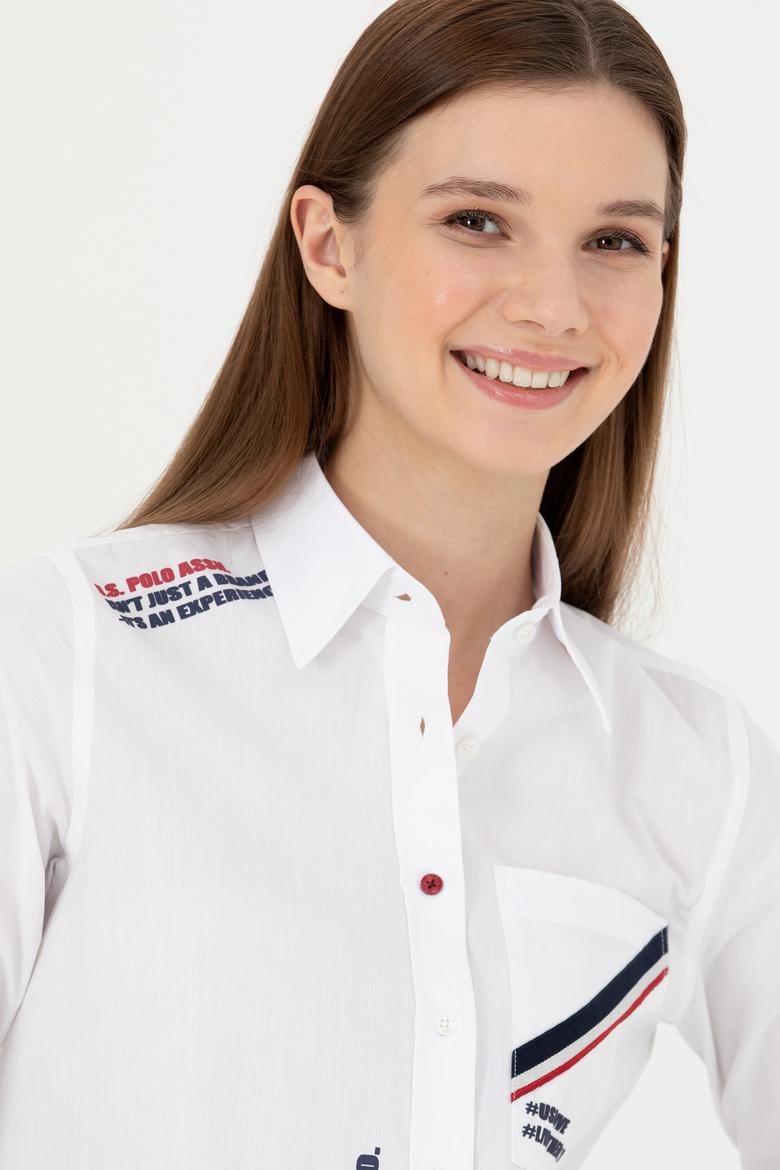 Kadın Beyaz Uzun Kollu Gömlek - 50271852002