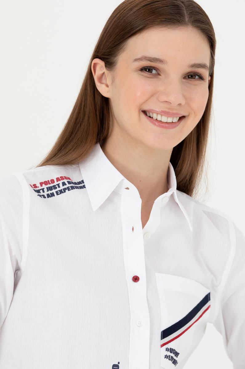 Kadın Beyaz Uzun Kollu Gömlek