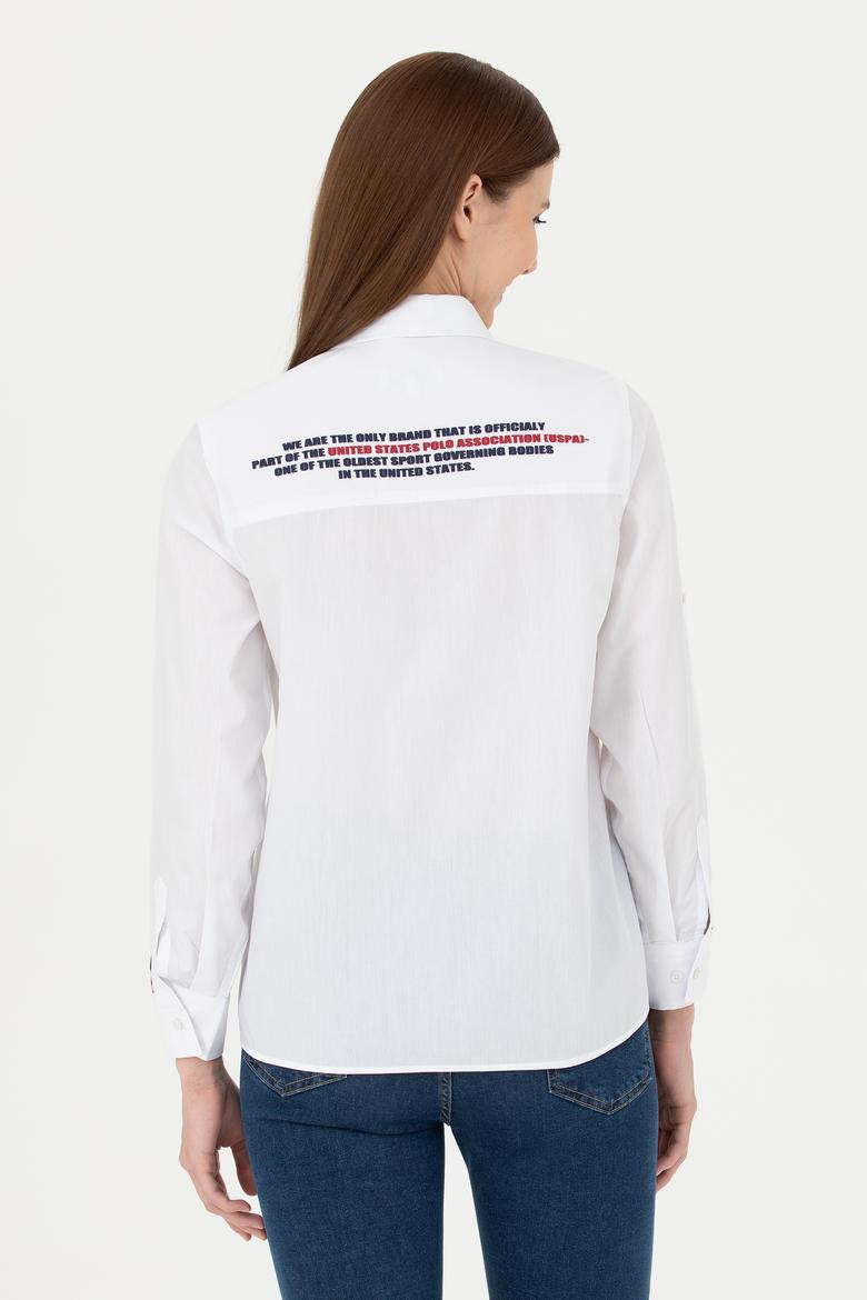 Kadın Beyaz Uzun Kollu Gömlek - 50271852002