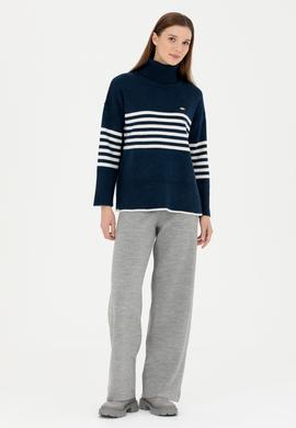 Kadın Lacivert Boğazlı Kazak - 50277278010