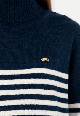 Kadın Lacivert Boğazlı Kazak - 50277278010