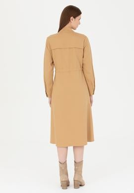 Kadın Kum Midi Boy Dokuma Elbise - 50271161006