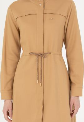 Kadın Kum Midi Boy Dokuma Elbise - 50271161006