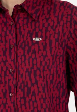 Kadın Bordo Uzun Kollu Gömlek - 50271512006