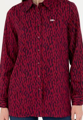 Kadın Bordo Uzun Kollu Gömlek - 50271512006