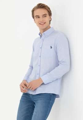 Erkek Mavi Uzun Kollu Gömlek - 50279439010