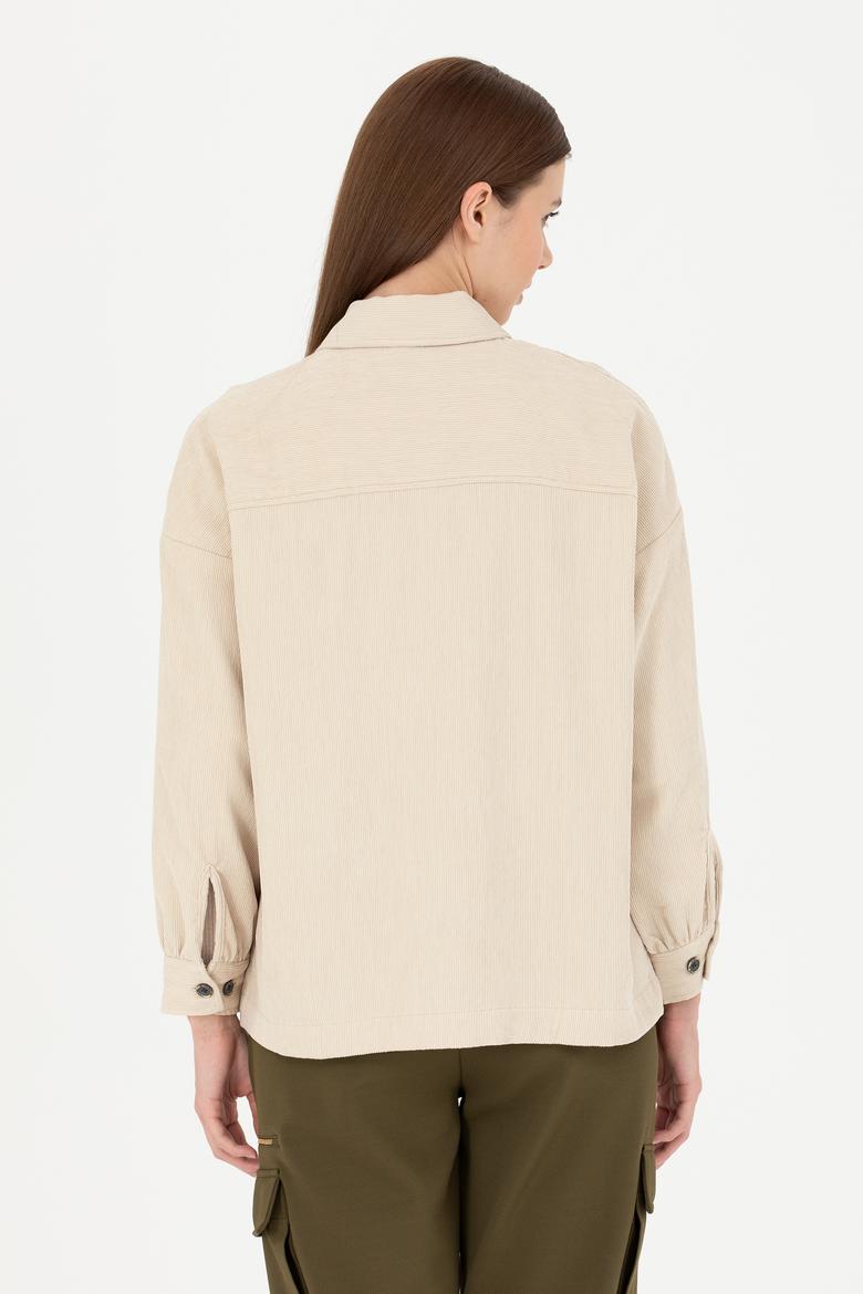 Kadın Taş Uzun Kollu Gömlek - 50279879002