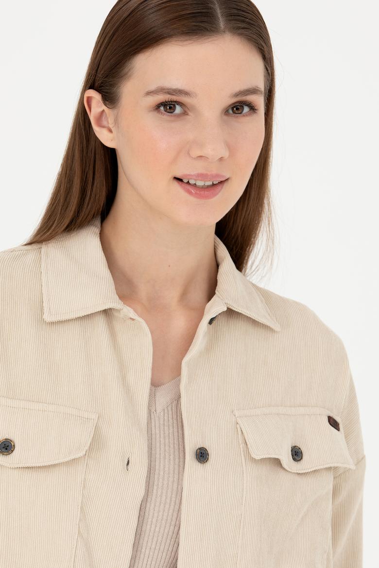 Kadın Taş Uzun Kollu Gömlek - 50279879002