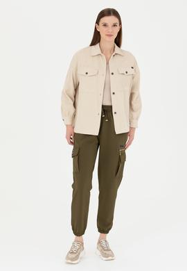 Kadın Taş Uzun Kollu Gömlek - 50279879002