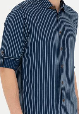 Erkek Koyu Mavi Jean Gömlek - 50272607008