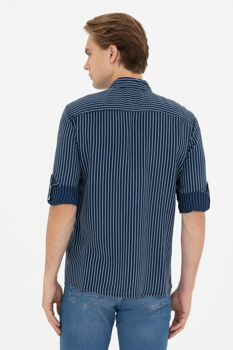 Erkek Koyu Mavi Jean Gömlek - 50272607008