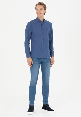 Erkek Lacivert Uzun Kollu Gömlek - 50279432001