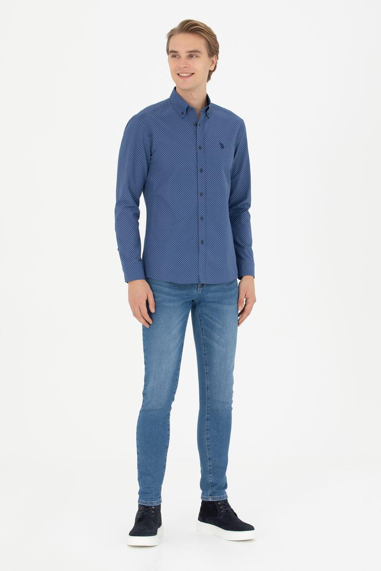 Erkek Lacivert Uzun Kollu Gömlek - 50279432001