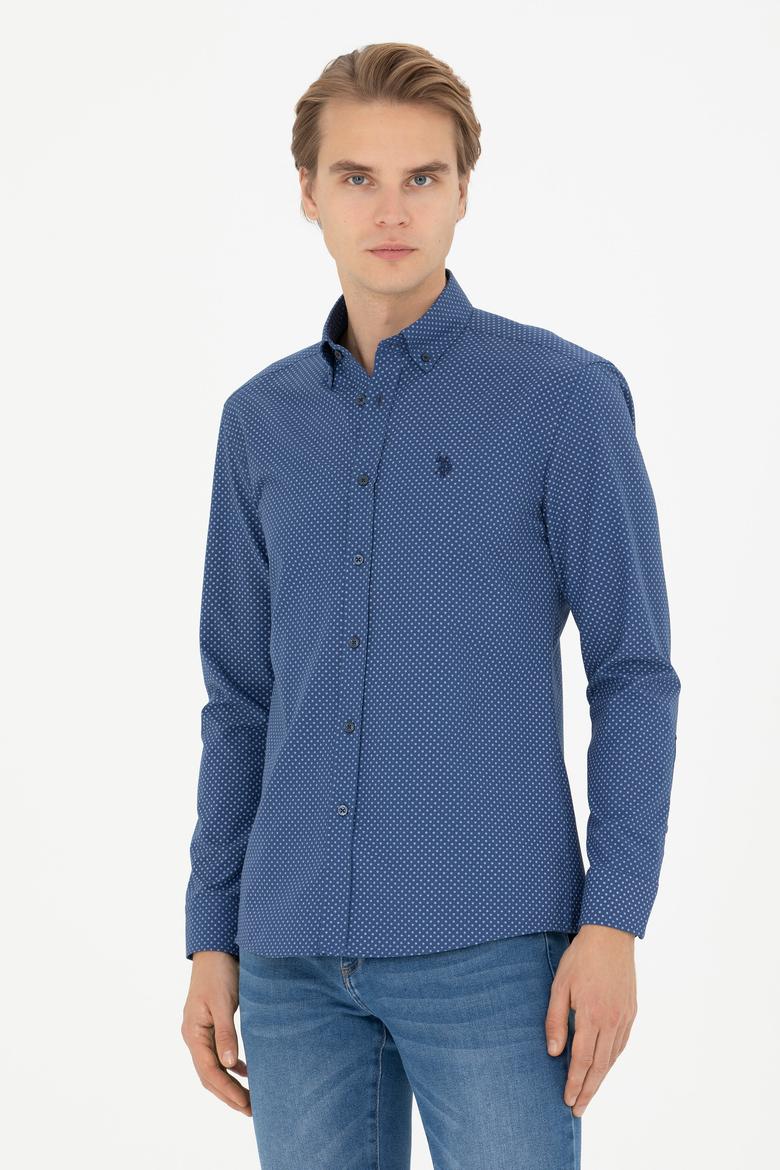 Erkek Lacivert Uzun Kollu Gömlek - 50279432001