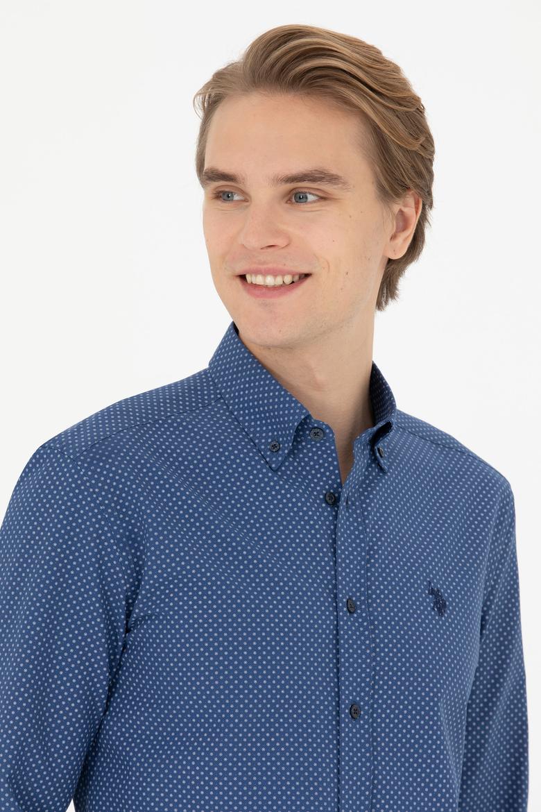 Erkek Lacivert Uzun Kollu Gömlek - 50279432001