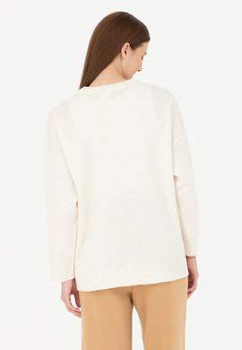 Kadın Ekru Bisiklet Yaka Kazak - 50277265027