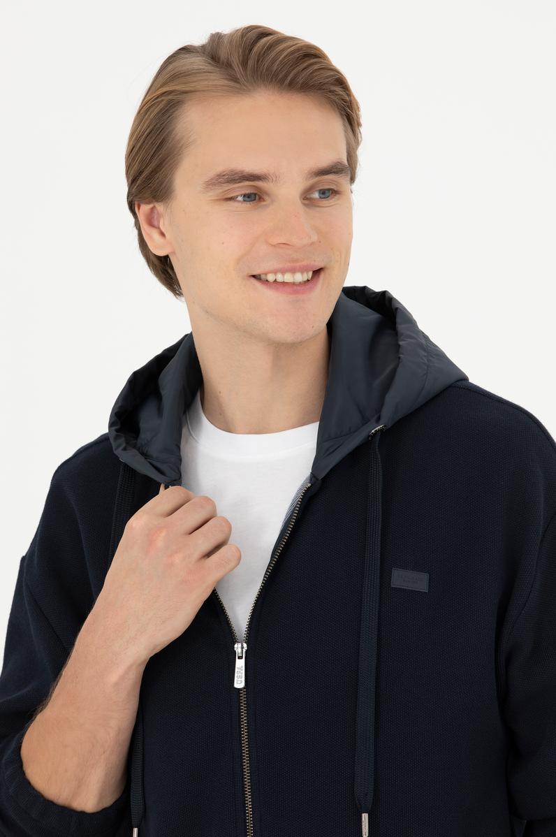 Erkek Lacivert Örme Hırka