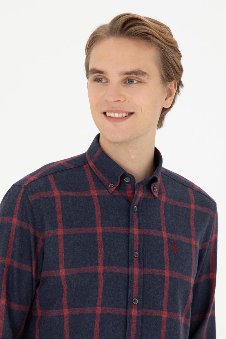 Erkek Lacivert Uzun Kollu Gömlek - 50279436008