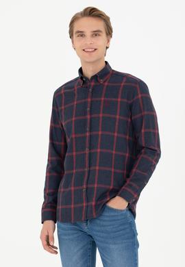 Erkek Lacivert Uzun Kollu Gömlek - 50279436008