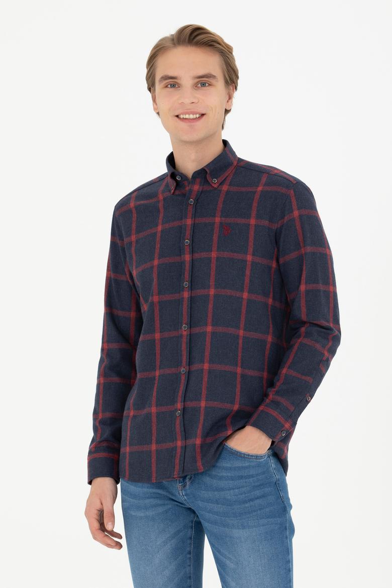 Erkek Lacivert Uzun Kollu Gömlek