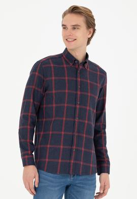 Erkek Lacivert Uzun Kollu Gömlek - 50279436008