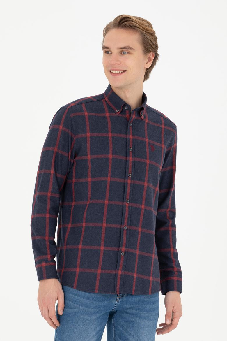 Erkek Lacivert Uzun Kollu Gömlek - 50279436008