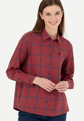 Kadın Bordo Uzun Kollu Gömlek - 50279804010