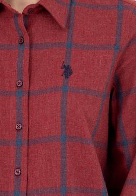 Kadın Bordo Uzun Kollu Gömlek - 50279804010