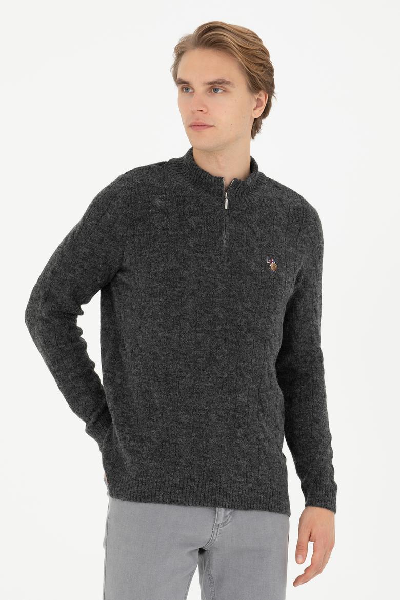 Erkek Antrasit Melanj Kazak - 50270972019