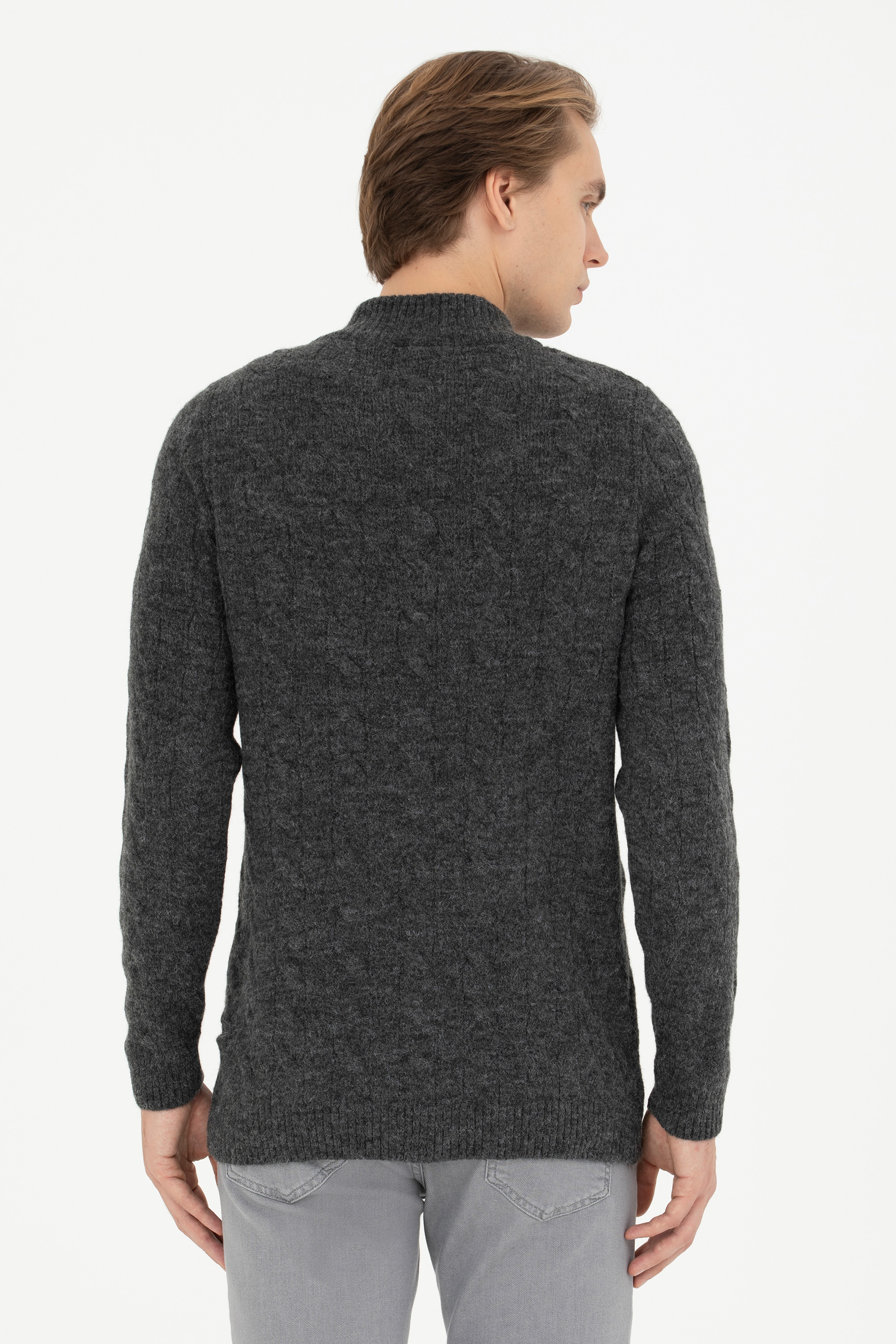 Erkek Antrasit Melanj Kazak