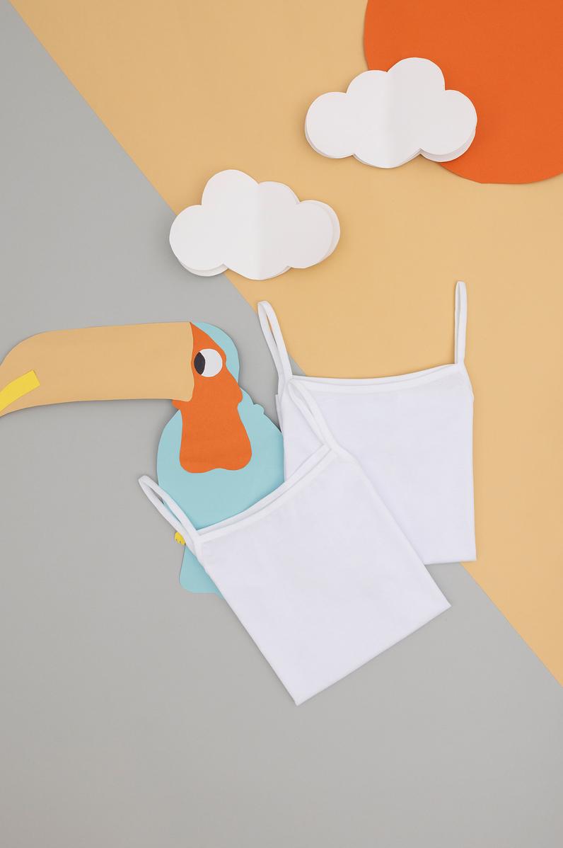 Kız Çocuk 2'li İp Askılı Atlet