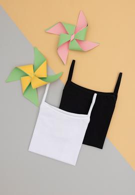 Kız Çocuk 2'li İp Askılı Atlet - 50288834003