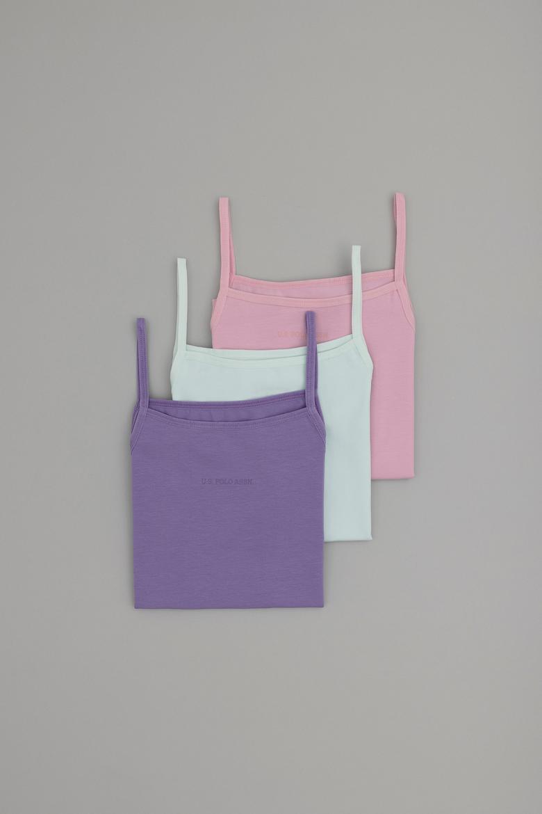 Kız Çocuk 3'lü İp Askılı Atlet - 50288842001