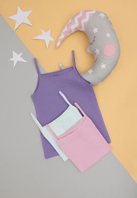 Kız Çocuk 3'lü İp Askılı Atlet - 50288842001