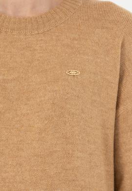 Kadın Kum Melanj Bisiklet Yaka Kazak - 50277265008